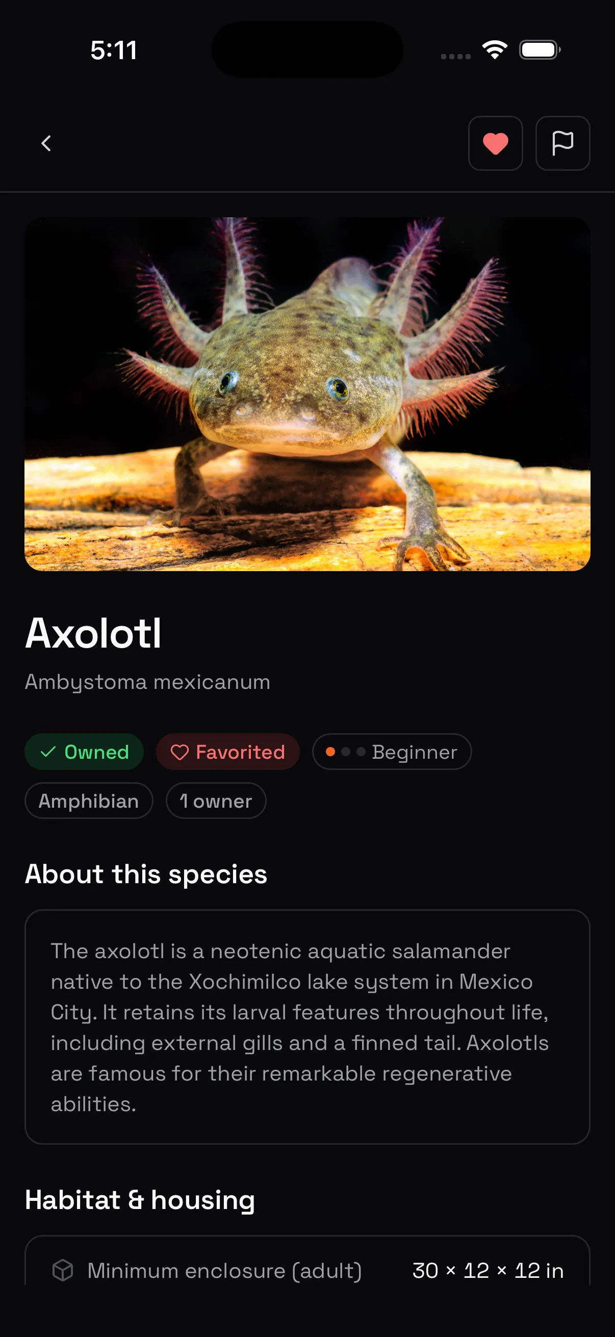 Species detail